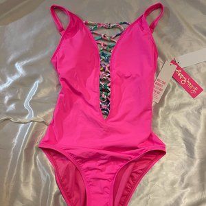 Lilly Pulitzer Isle Lattice 1Piece Pink Starburst